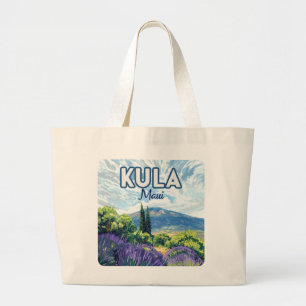 Bolso De Tela Gigante Kula Maui Haleakala Hawaii Lavender Retro