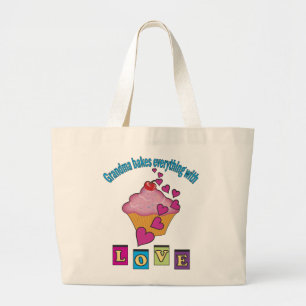 Bolso De Tela Gigante La abuela hornea con amor