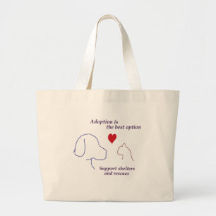 Bolso De Tela Gigante La adopción es la mejor opción