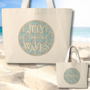 Bolso De Tela Gigante La Alegría Llega en Olas – Boho Playa