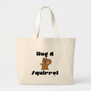 Bolso De Tela Gigante La Ardilla Marrón Hugable Abraza Una Ardilla