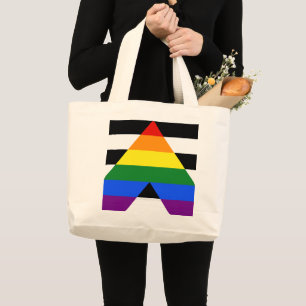 Bolso De Tela Gigante La bandera de aliado heterosexual de SlipperyJoe c