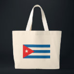 Bolso De Tela Gigante La bandera de Cuba<br><div class="desc">Bandera de Cuba en blanco y azul rojo. La bandera está formada por rayas azules y blancas con un triángulo rojo que contiene una sola estrella. La bandera fue modelada según la bandera de los Estados Unidos antes del régimen actual.</div>