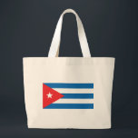 Bolso De Tela Gigante La bandera de Cuba<br><div class="desc">Bandera de Cuba en blanco y azul rojo. La bandera está formada por rayas azules y blancas con un triángulo rojo que contiene una sola estrella. La bandera fue modelada según la bandera de los Estados Unidos antes del régimen actual.</div>