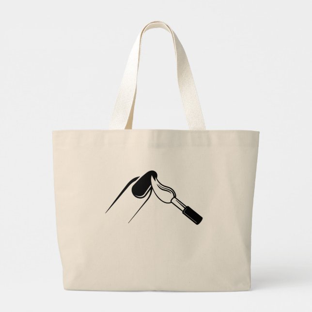 Bolso De Tela Gigante La belleza de tu arte de las uñas (Reverso)