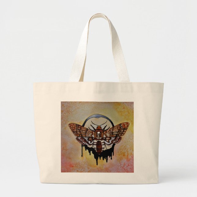 Bolso De Tela Gigante La cabeza de la muerte, Hawk Moth (Frente)