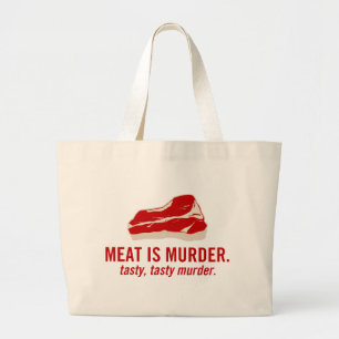Bolso De Tela Gigante La carne es asesinato, asesinato sabroso