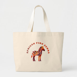 Bolso De Tela Gigante La cebra de fuego africana