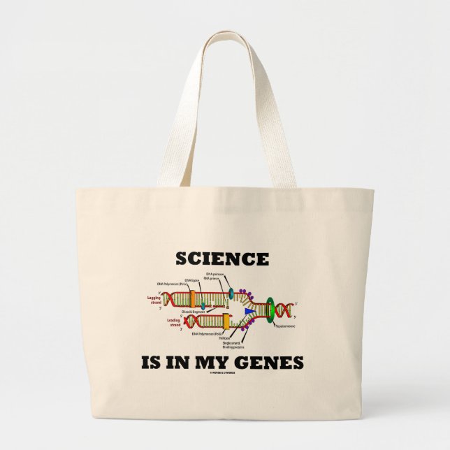 Bolso De Tela Gigante La ciencia está en mis genes (la réplica de la (Frente)