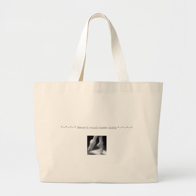 Bolso De Tela Gigante la danza es música hecha visible (Frente)