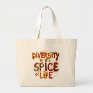 Bolso De Tela Gigante La diversidad es la sal de la vida - Espacio segur