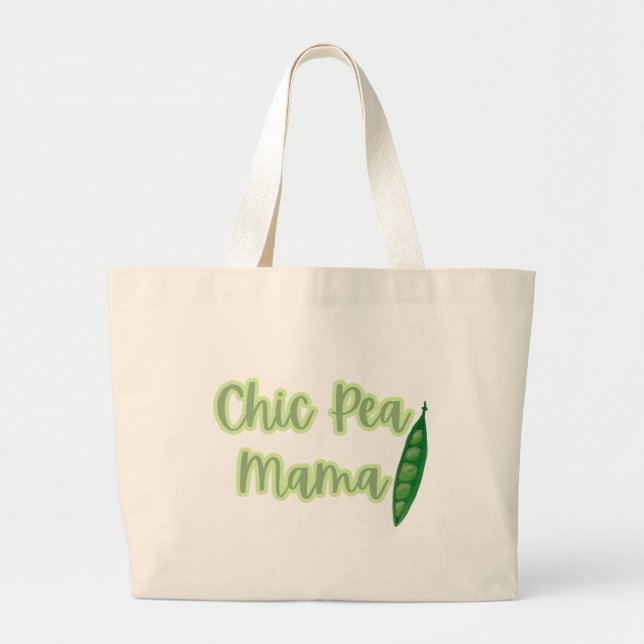 Bolso De Tela Gigante La divertida Moda vegan pea Mama (Frente)