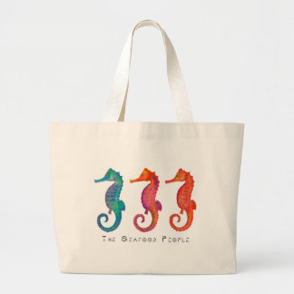 Bolso De Tela Gigante La gente de los mariscos (cuellos de agua de mar)