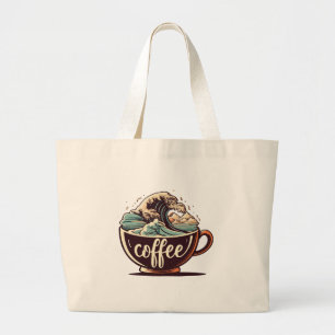 Bolso De Tela Gigante La Gran Ola De Café