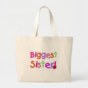 Bolso De Tela Gigante La hermana más grande del texto brillante