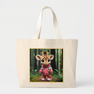 Bolso De Tela Gigante "La jirafa aventurera"