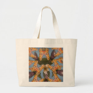 Bolso De Tela Gigante La jirafa de Kaleidoscope Mandala: Resumen de arte