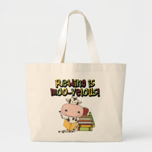 Bolso De Tela Gigante La lectura es MOO-velous