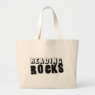 Bolso De Tela Gigante La lectura oscila el texto negro