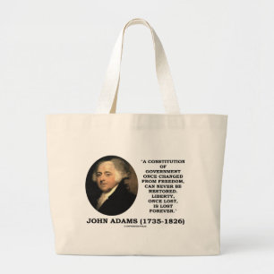 Bolso De Tela Gigante La libertad de John Adams una vez que Lost se