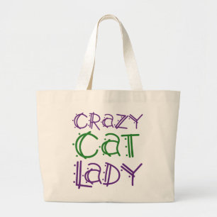 Bolso De Tela Gigante La loca dama del gato
