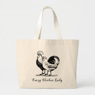 Bolso De Tela Gigante La loca gallina lady Tote Bag
