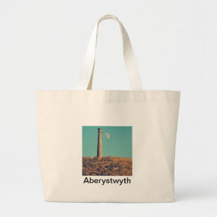 Bolso De Tela Gigante La luna y una torre: Aberystwyth