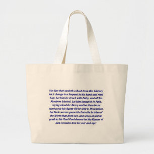 Bolso De Tela Gigante La maldición del libro