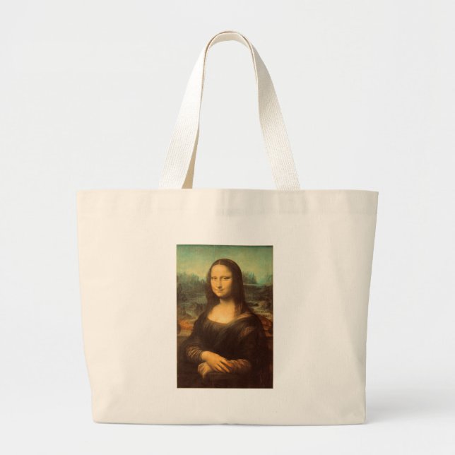 Bolso De Tela Gigante La Mona Lisa de Leonardo da Vinci (Frente)