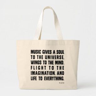 Bolso De Tela Gigante La música da un alma al universo