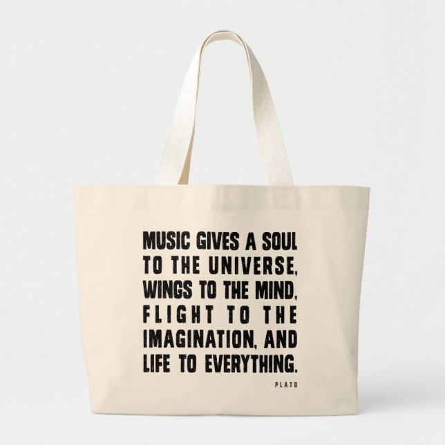 Bolso De Tela Gigante La música da un alma al universo (Frente)