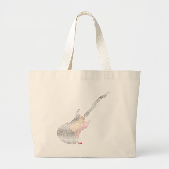 Bolso De Tela Gigante La música es mi vida (Frente)