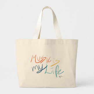 Bolso De Tela Gigante La música es mi vida