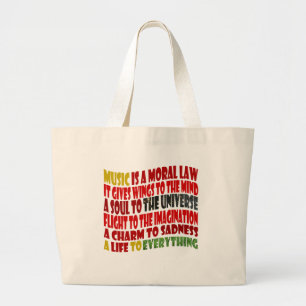 Bolso De Tela Gigante La música es una ley moral