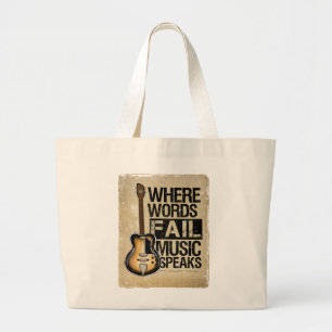 Bolso De Tela Gigante la música habla