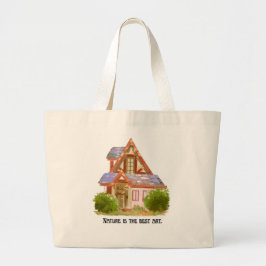 Bolso De Tela Gigante 'La naturaleza es el mejor arte' Ilustración de co