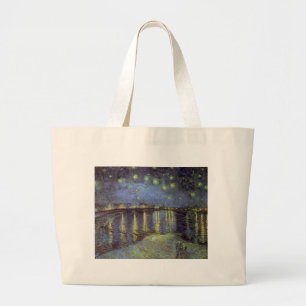 Bolso De Tela Gigante La pintura nocturna estelar de Van Gogh