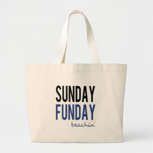 Bolso De Tela Gigante La playa del domingo de Funday