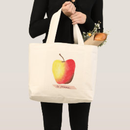 Bolso De Tela Gigante La pomme / El aprendizaje francés de manzanas