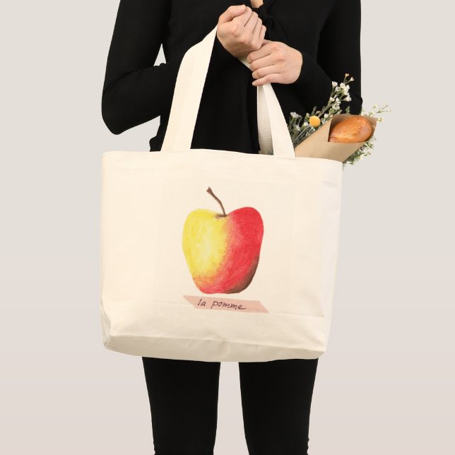 Bolso De Tela Gigante La pomme / El aprendizaje francés de manzanas (Anverso (producto))
