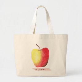 Bolso De Tela Gigante La pomme / El aprendizaje francés de manzanas