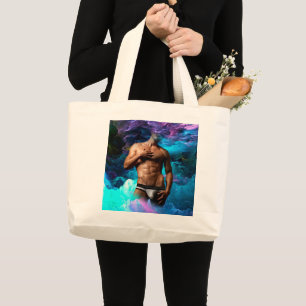 Bolso De Tela Gigante La protuberancia cósmica de ropa interior de hombr