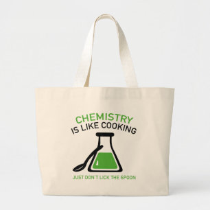 Bolso De Tela Gigante La química es como cocinar