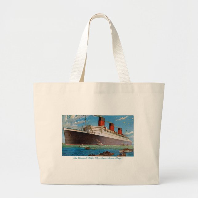 Bolso De Tela Gigante La Reina María de Cunard White Star Line (Frente)