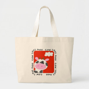 Bolso De Tela Gigante La vaca dice las camisetas y los regalos del MOO