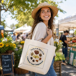 Bolso De Tela Gigante La variedad es la sal de la vida Arte Inspirador