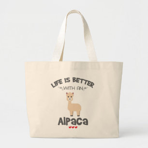 Bolso De Tela Gigante La Vida De Los Amantes De La Alpaca Es Mejor Con L