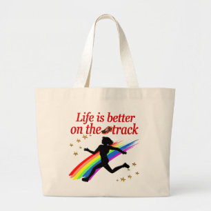 BOLSO DE TELA GIGANTE LA VIDA ES MEJOR EN EL DISEÑO DE LOS CORREDORES