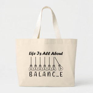 Bolso De Tela Gigante La vida se trata de inspiración de equilibrio y mo