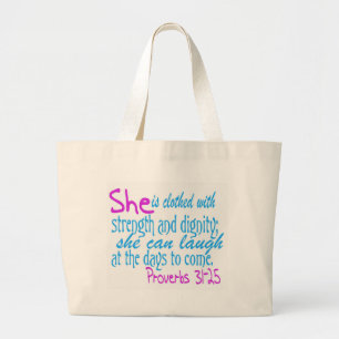 Bolso De Tela Gigante La visten con fuerza y dignidad